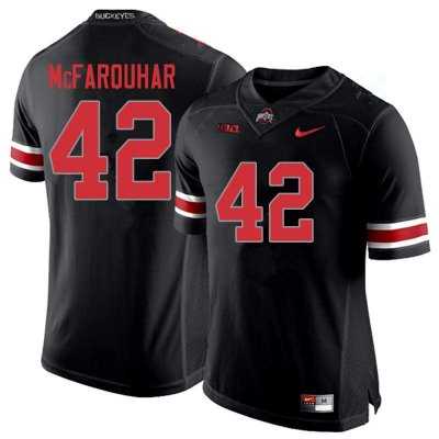 NCAA Ohio State Buckeyes Men's #42 Lloyd McFarquhar Blackout Nike Football College Jersey CMP7345TA